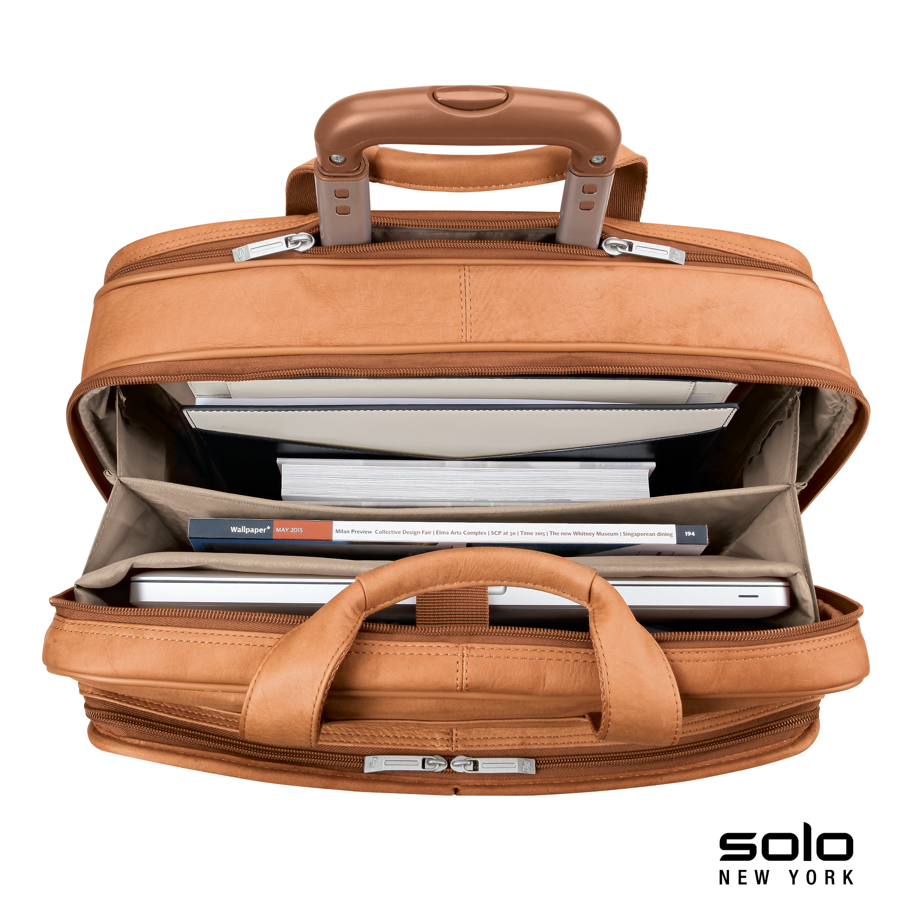 Solo New York Walker Leather Rolling Case 11