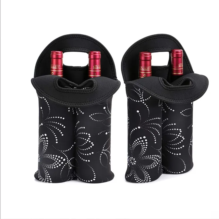 Two Bottle Insulated Neoprene Wine Holder 4