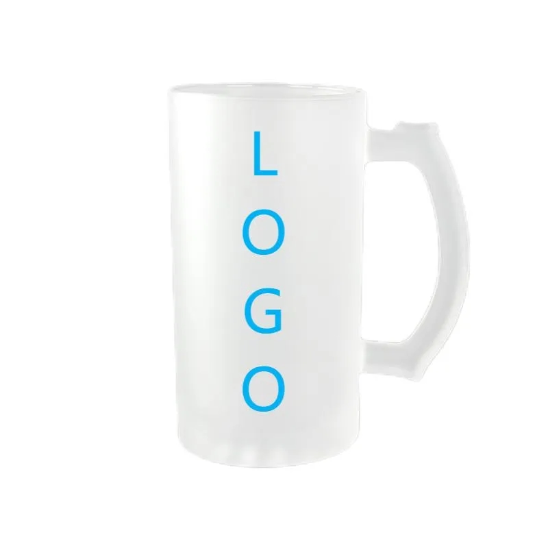 Large Capacity Frosted Glass Mug 16Oz 2