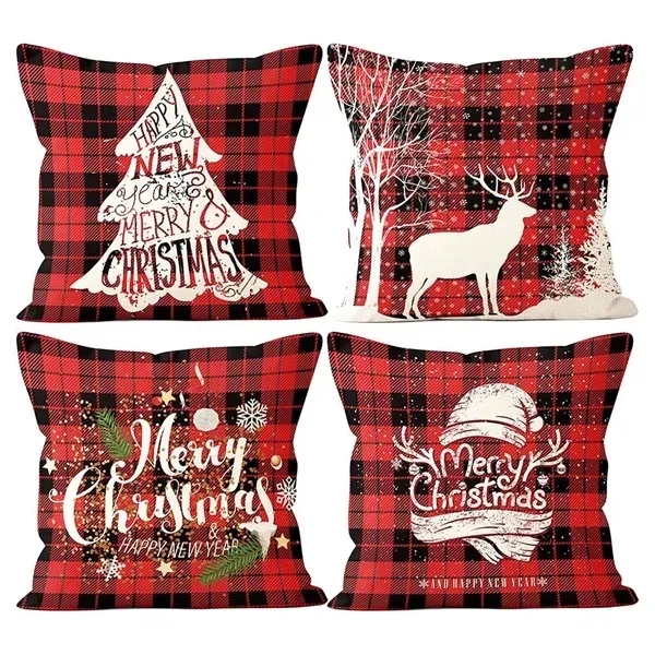 Square Linen Pillowcase - Natural Flax Cushion Cover 7