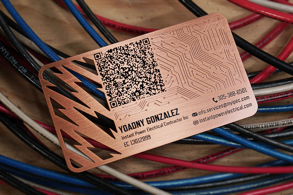 Copper Finish Metal Business Cards 14