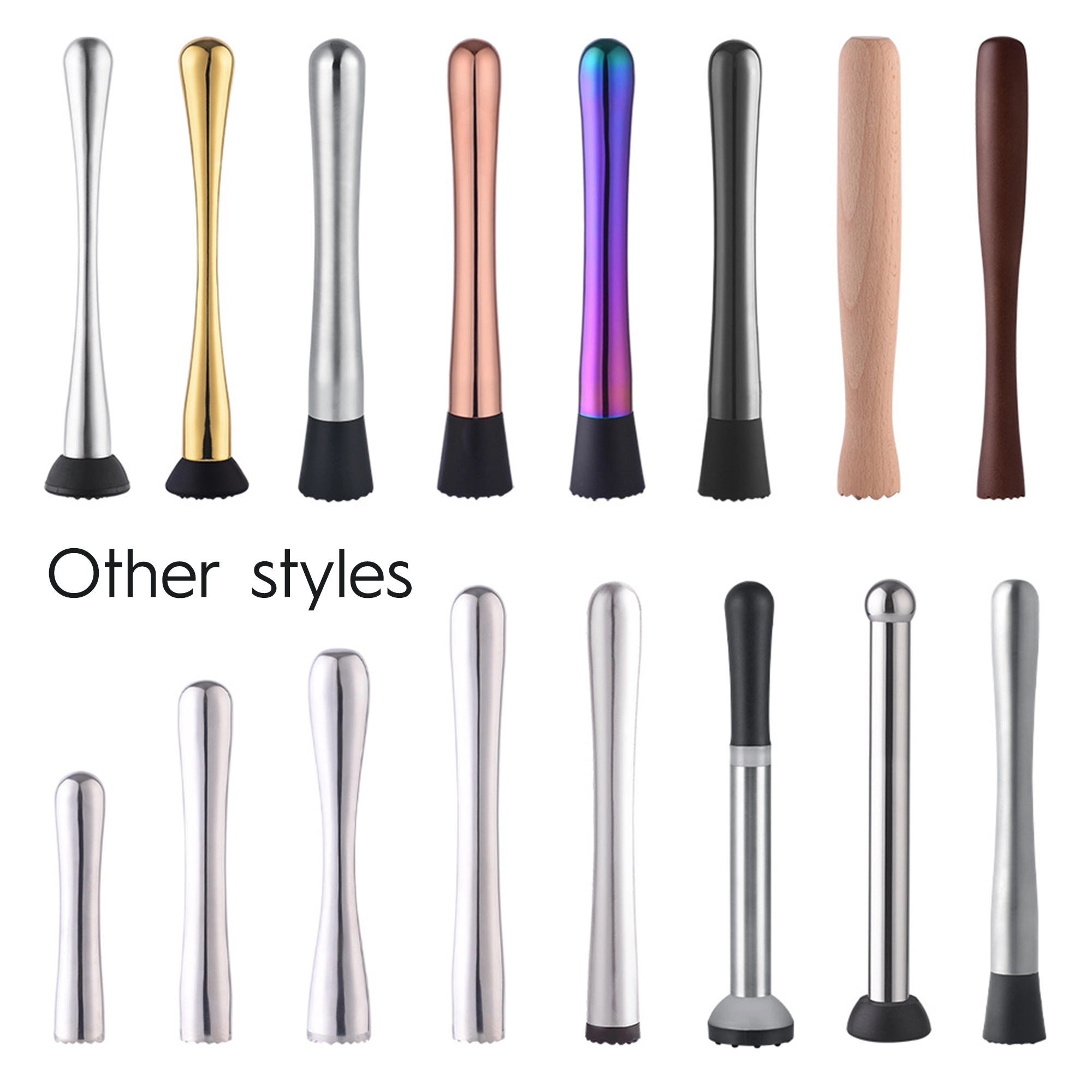 10" Stainless Steel Cocktail Muddler 2