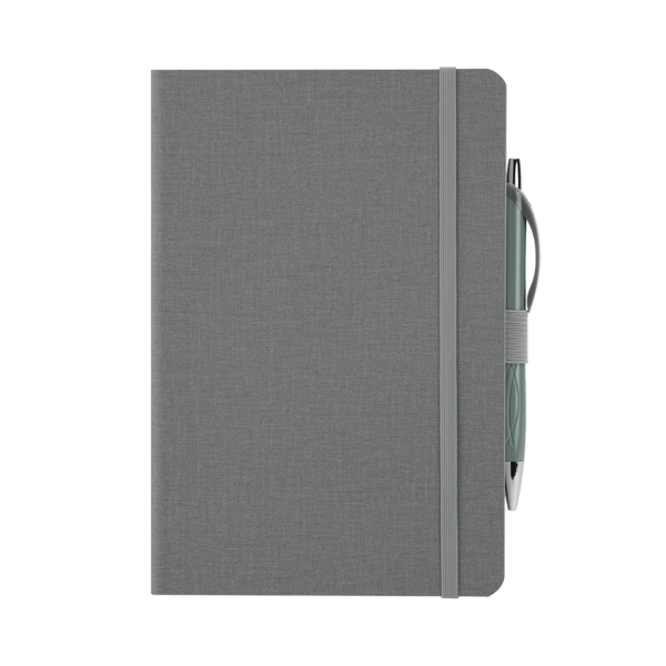 Crosshatch PU Notebook With Pen 2