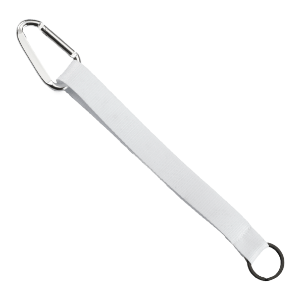 3/4" Sewn Polyester Keychain with Metal Split-Ring and Carabiner 15