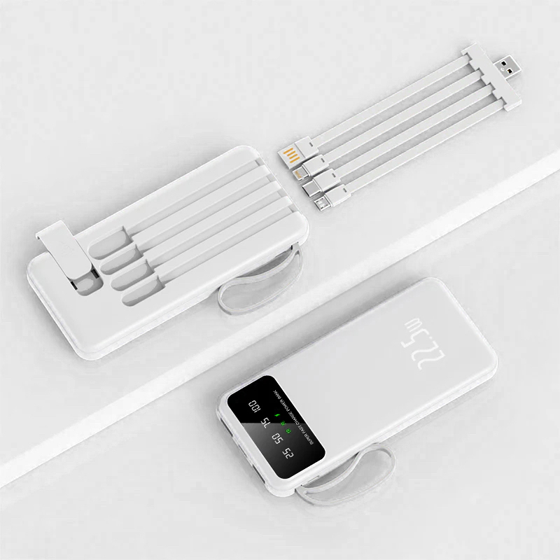 10000mAh Power Bank with Built-In Cables 13
