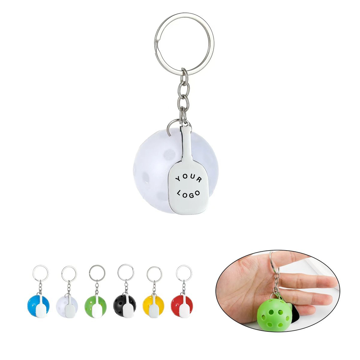 Durable Stainless Steel Pickleball Key Ring 4