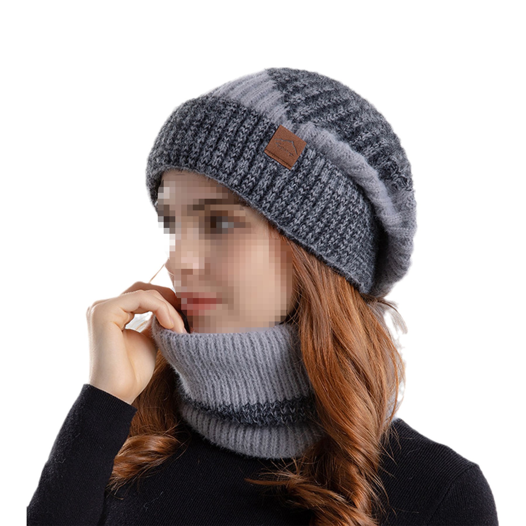 Knit Hat/Neck Warmer Set For Winter Warmth 6
