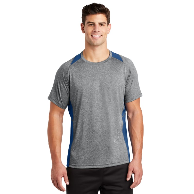 Sport-Tek Heather Colorblock Contender Tee. 20
