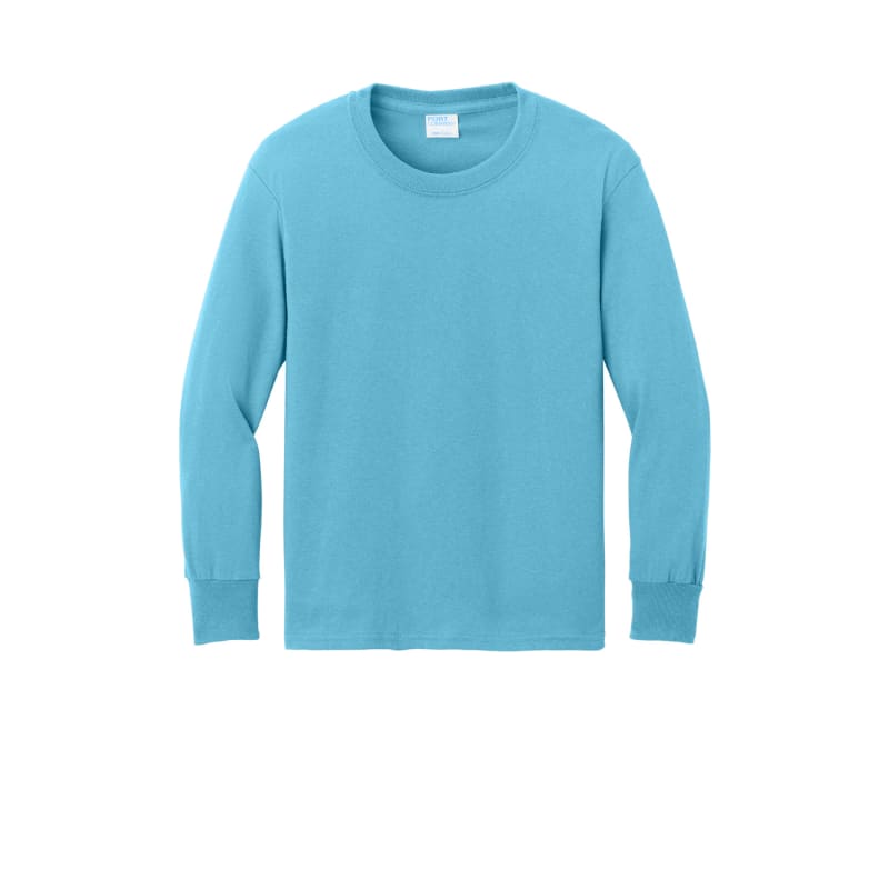 Port & Company Youth Long Sleeve Core Cotton Tee. 24