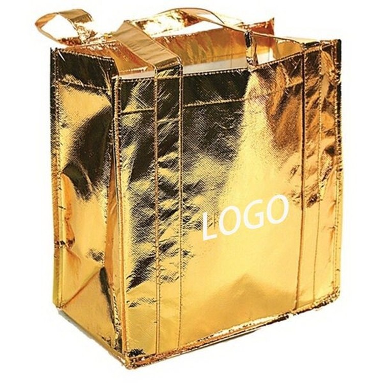 Metallic Gold Shopper Tote Bag 2