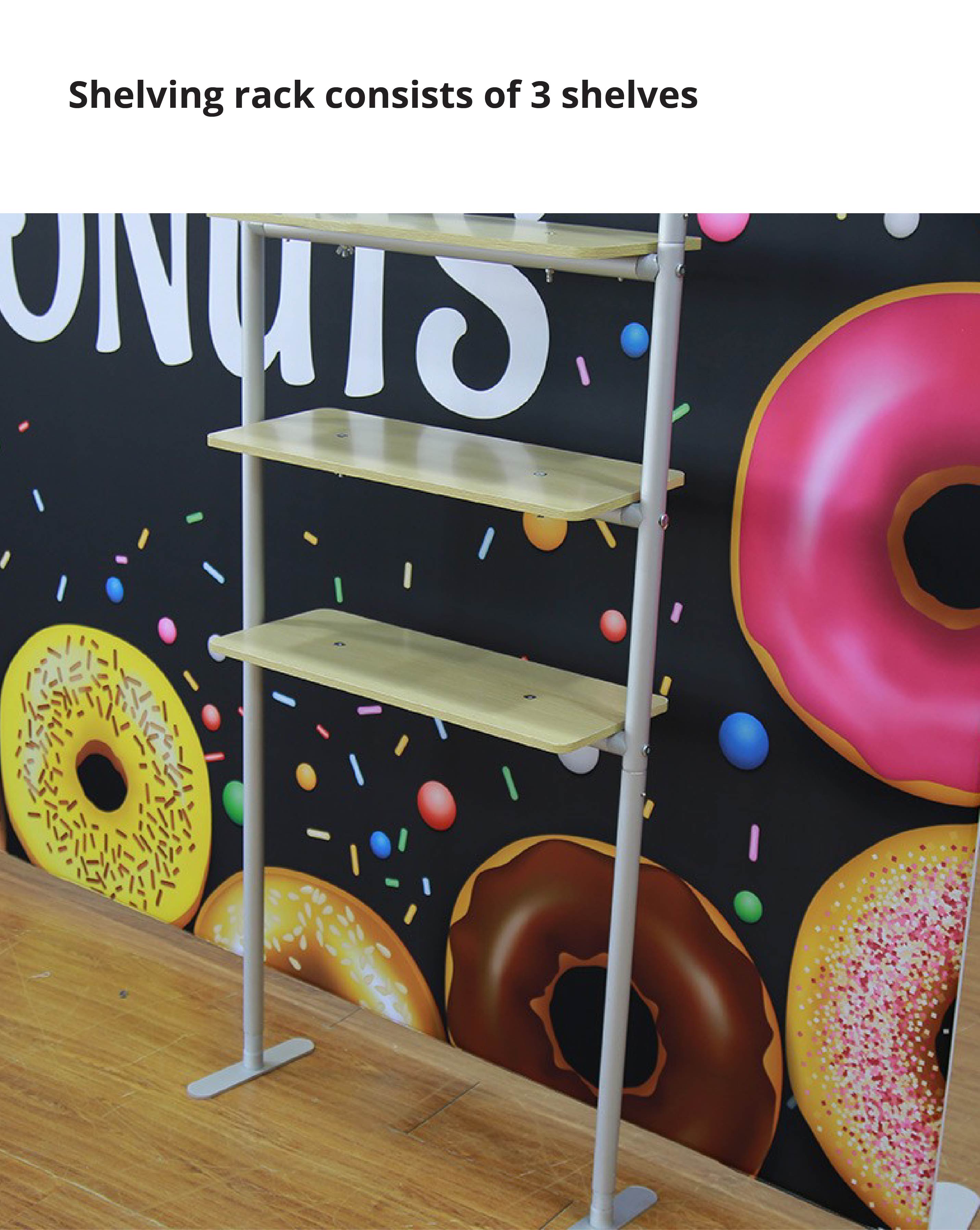 Straight Backdrop with Shelves 5