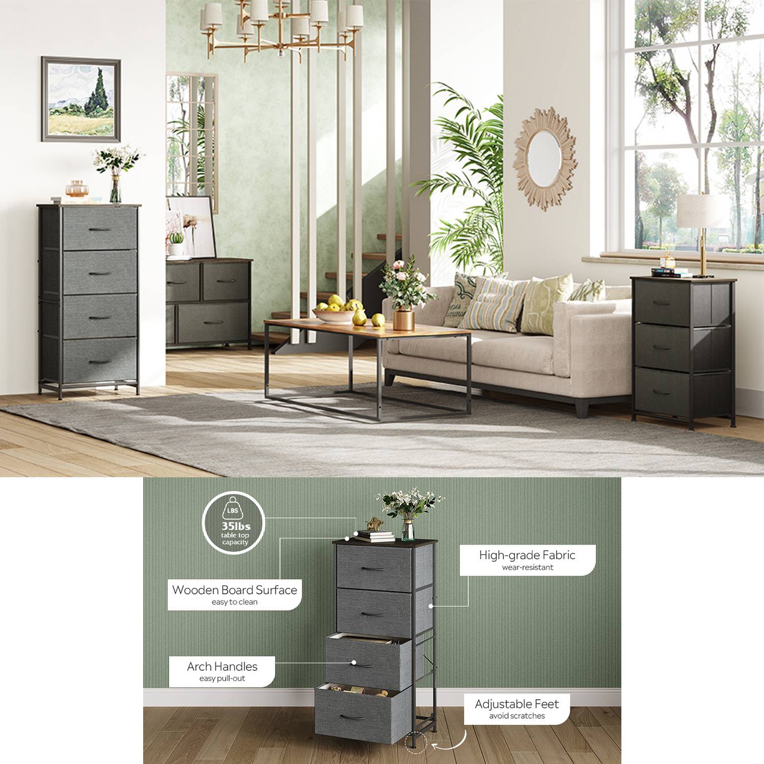 Four Layer Thickened Drawer Storage Cabinet 3