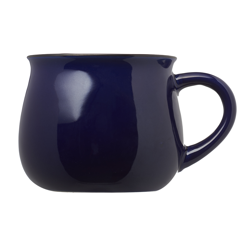 12 oz. Two Tone Glossy Pottery Coffee Mugs