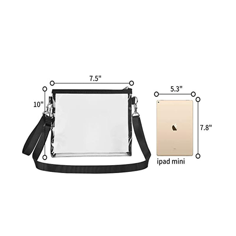 Transparent PVC Messenger Bag Waterproof Stadium Storage Bag 3