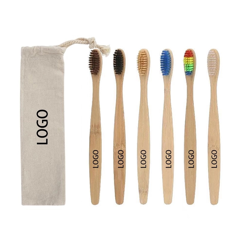 Bamboo Toothbrush in cotton Bag 2