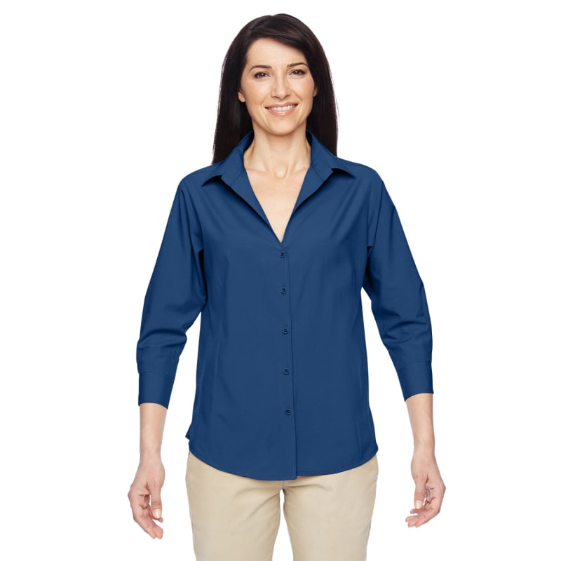 Harriton Ladies' Paradise 3/4-Sleeve Performance Shirt 10