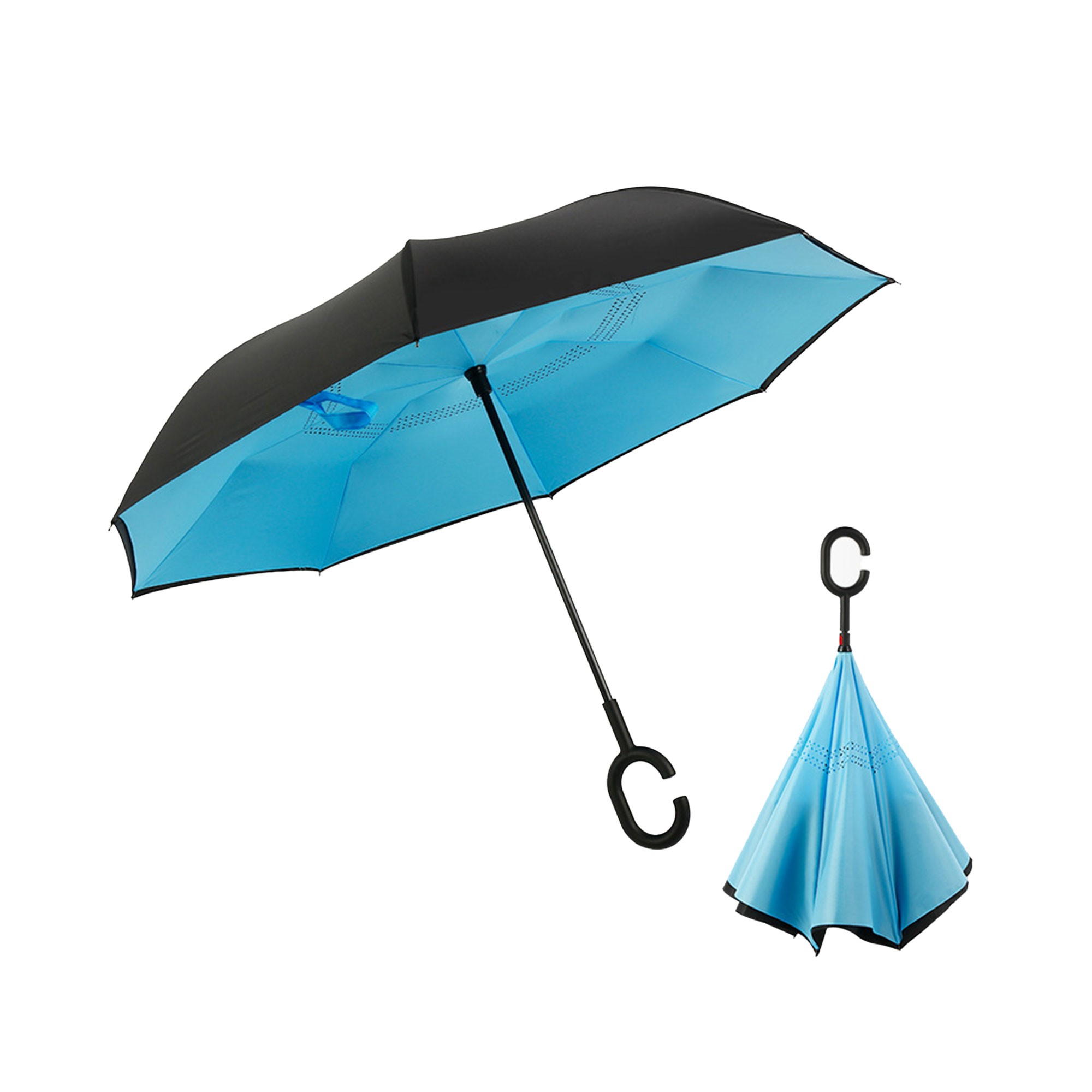 Windproof Double Layer Folding Inverted Umbrella 12