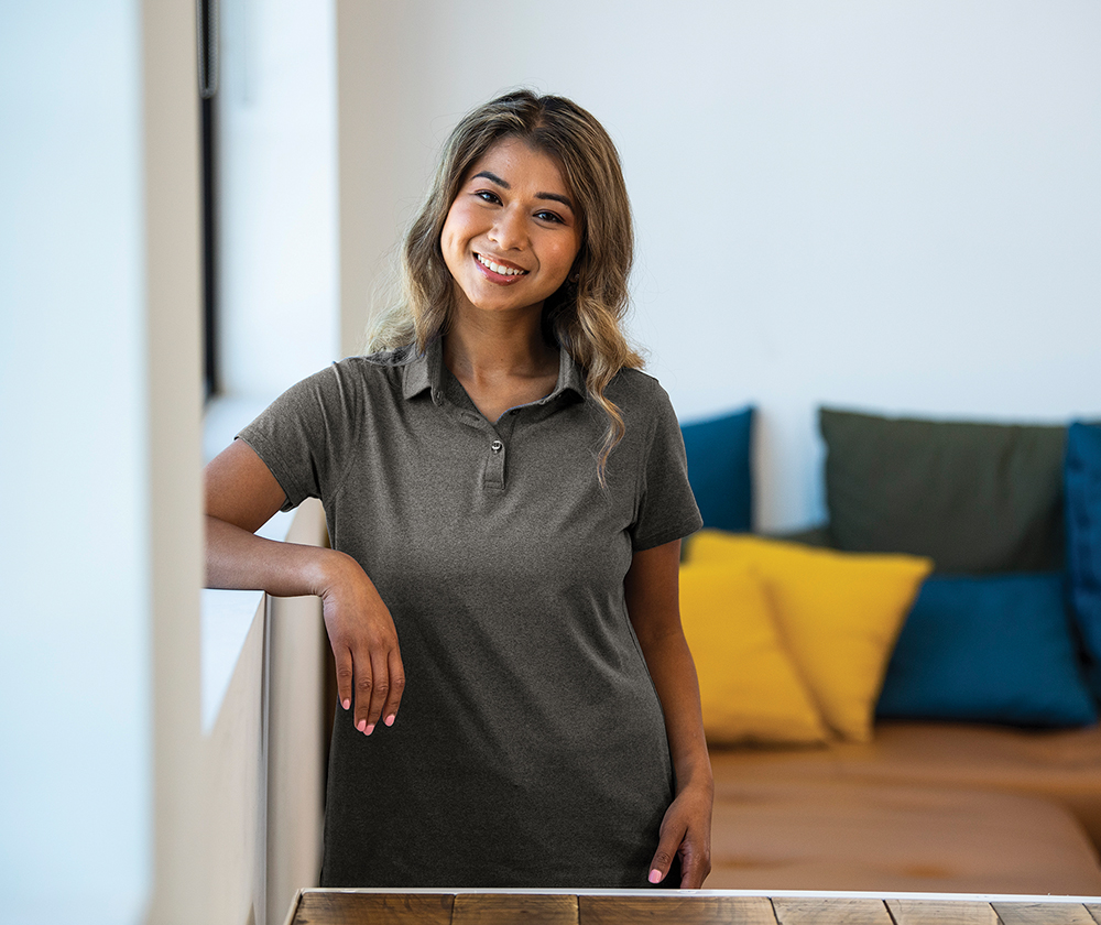 Women's Heathered Eco-Logic Stretch Polo