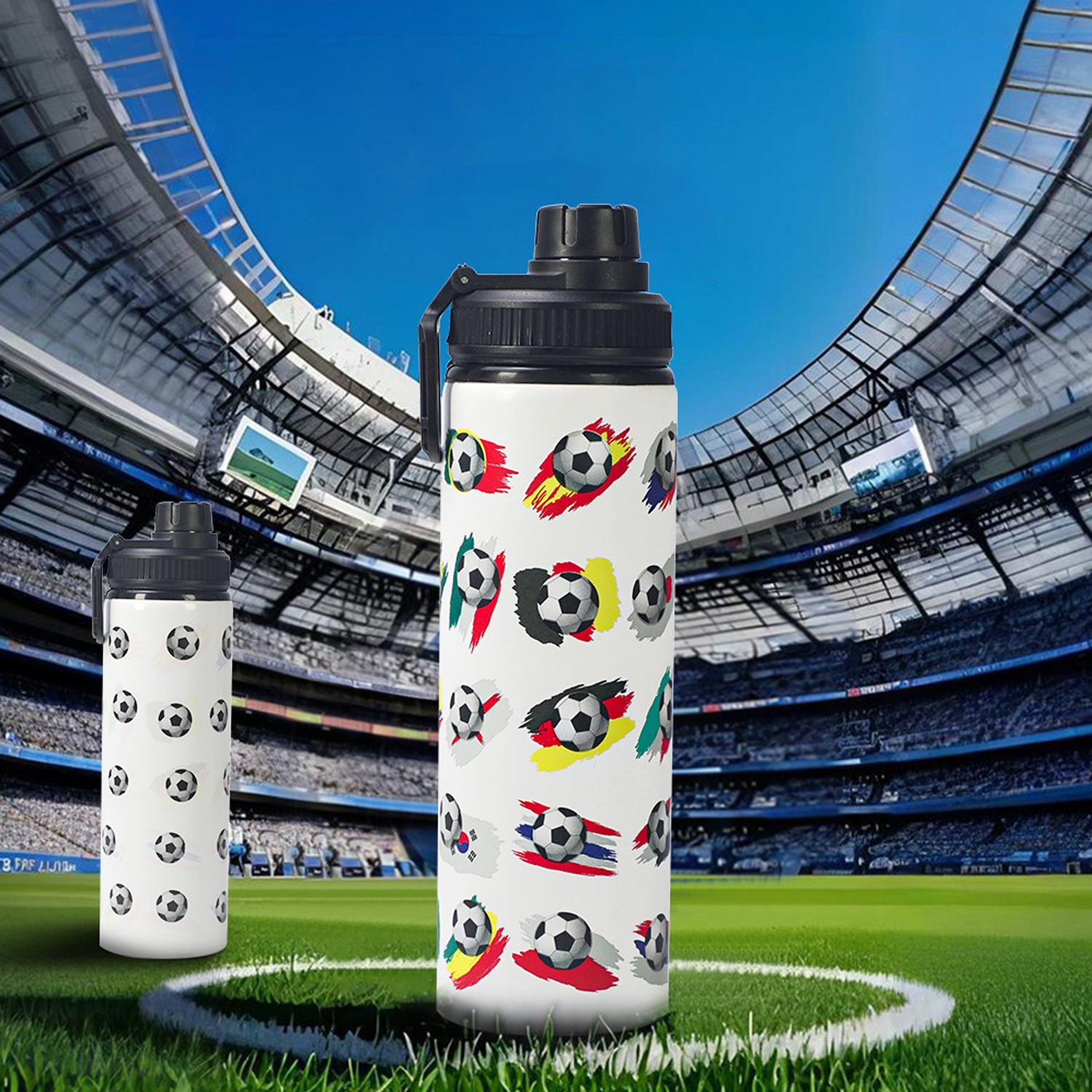 25oz Soccer Color Change Aluminum Water Bottle 7