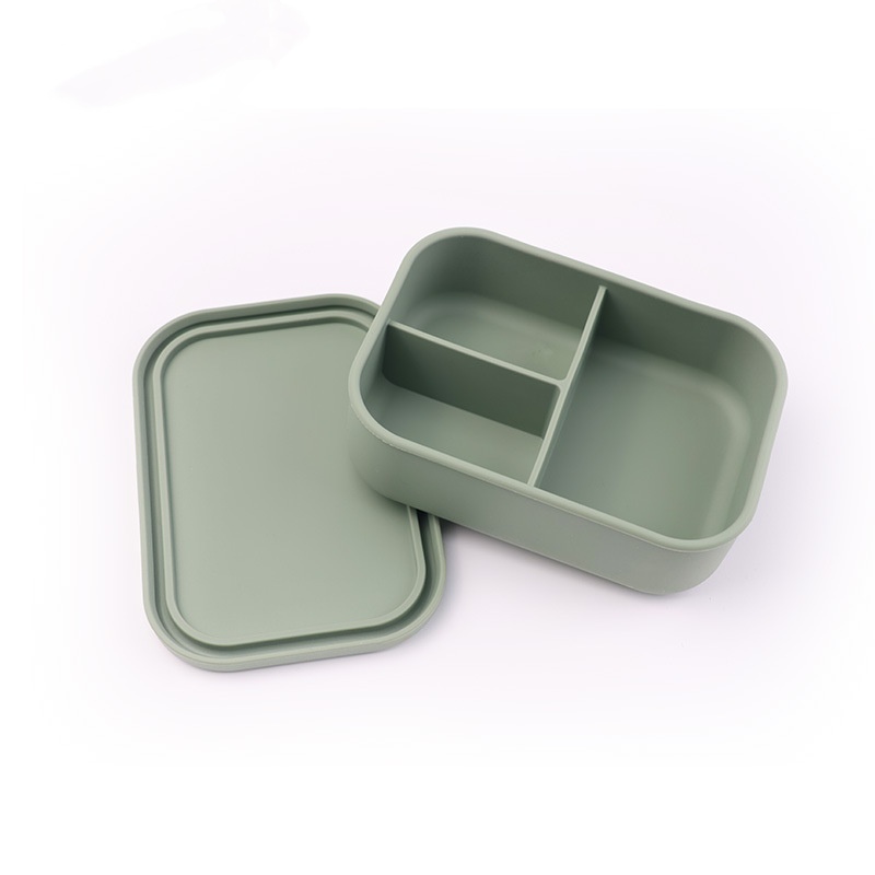 Customized silicone compartment lunch box 2