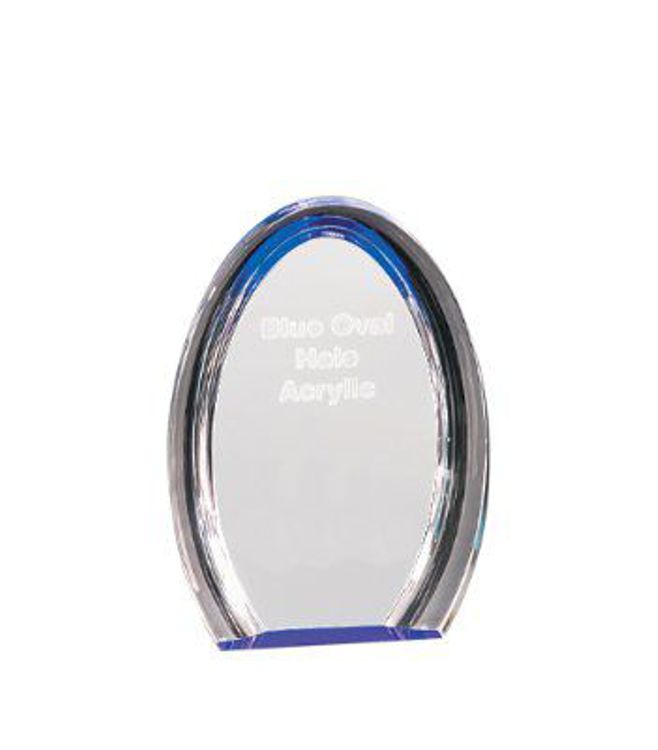 7" Oval Blue Halo Acrylic Award
