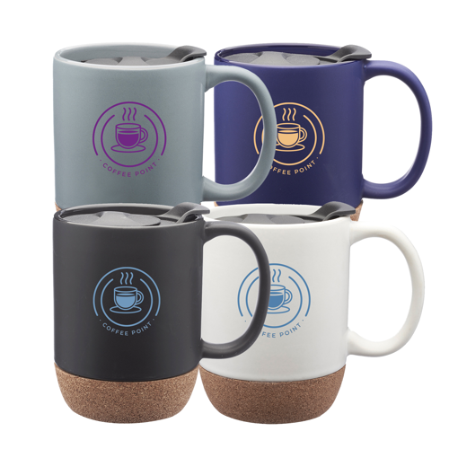 Ceramic Mug with Cork Bottom, 13 oz. 4
