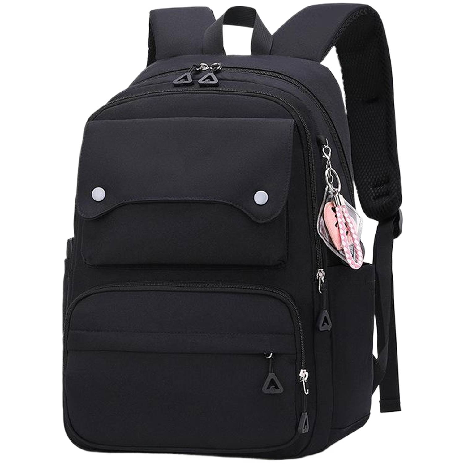 Waterproof Polyester Student Backpack w/ Pendant 11