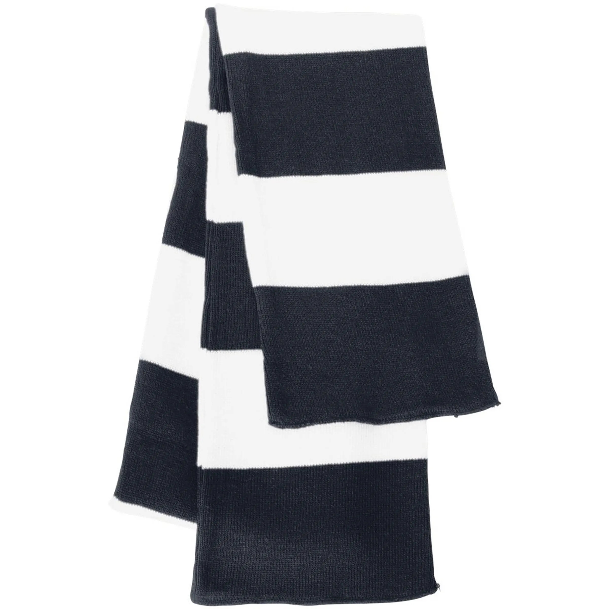 SPORTSMAN RUGBY-STRIPED KNIT SCARF 32