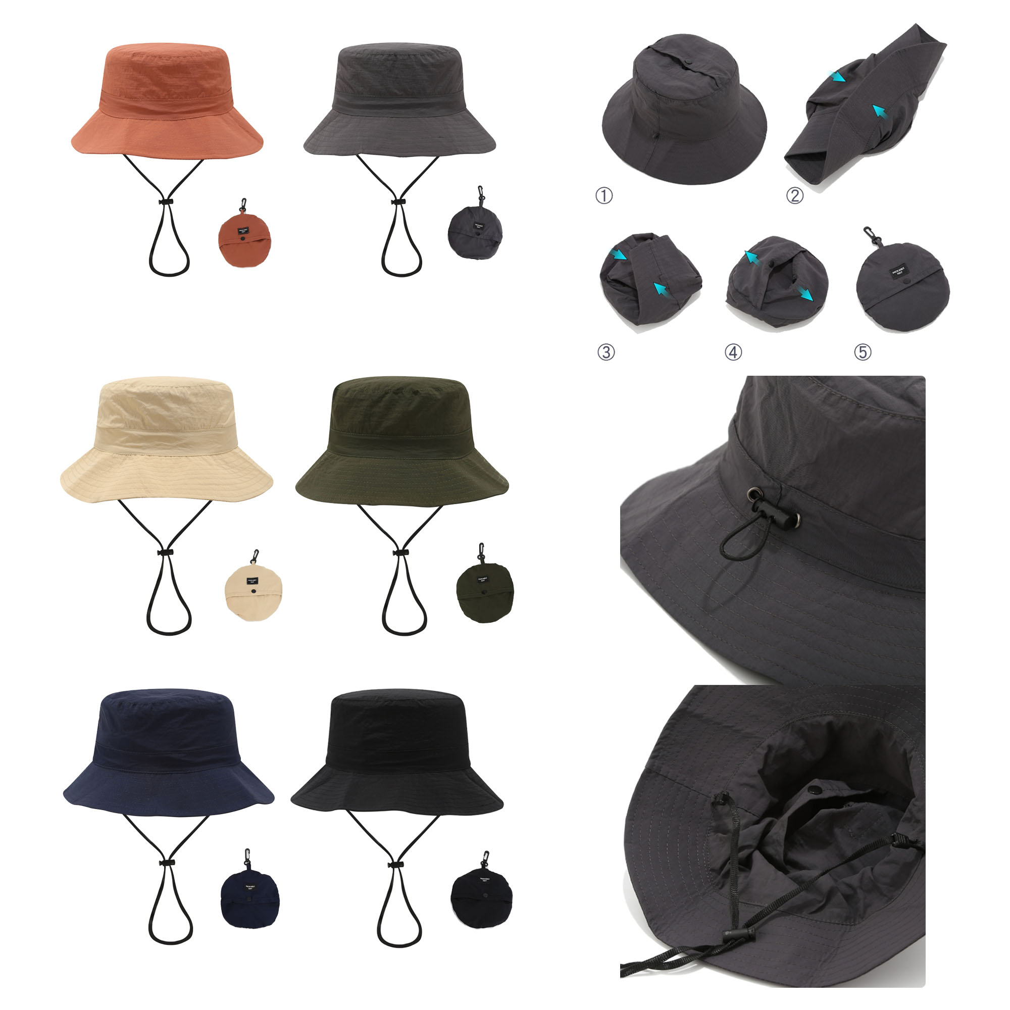 MOQ50 Quick-Drying Waterproof Fishing Hat 2