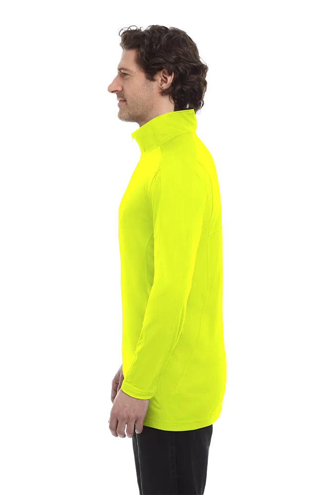 MENS WICKING SOLID 1/4 ZIP LS PULLOVER 39