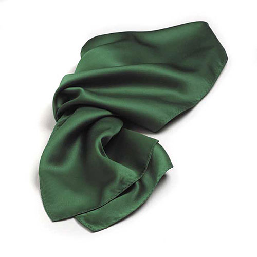 Kelly Green Polyester Satin Scarf - 30"x30" 2