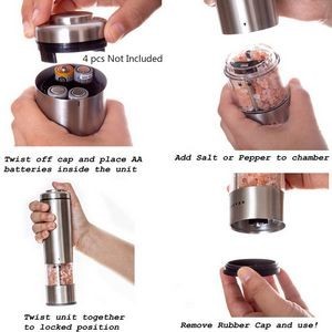 Automatic Stainless Steel Salt And Pepper Grinder 6