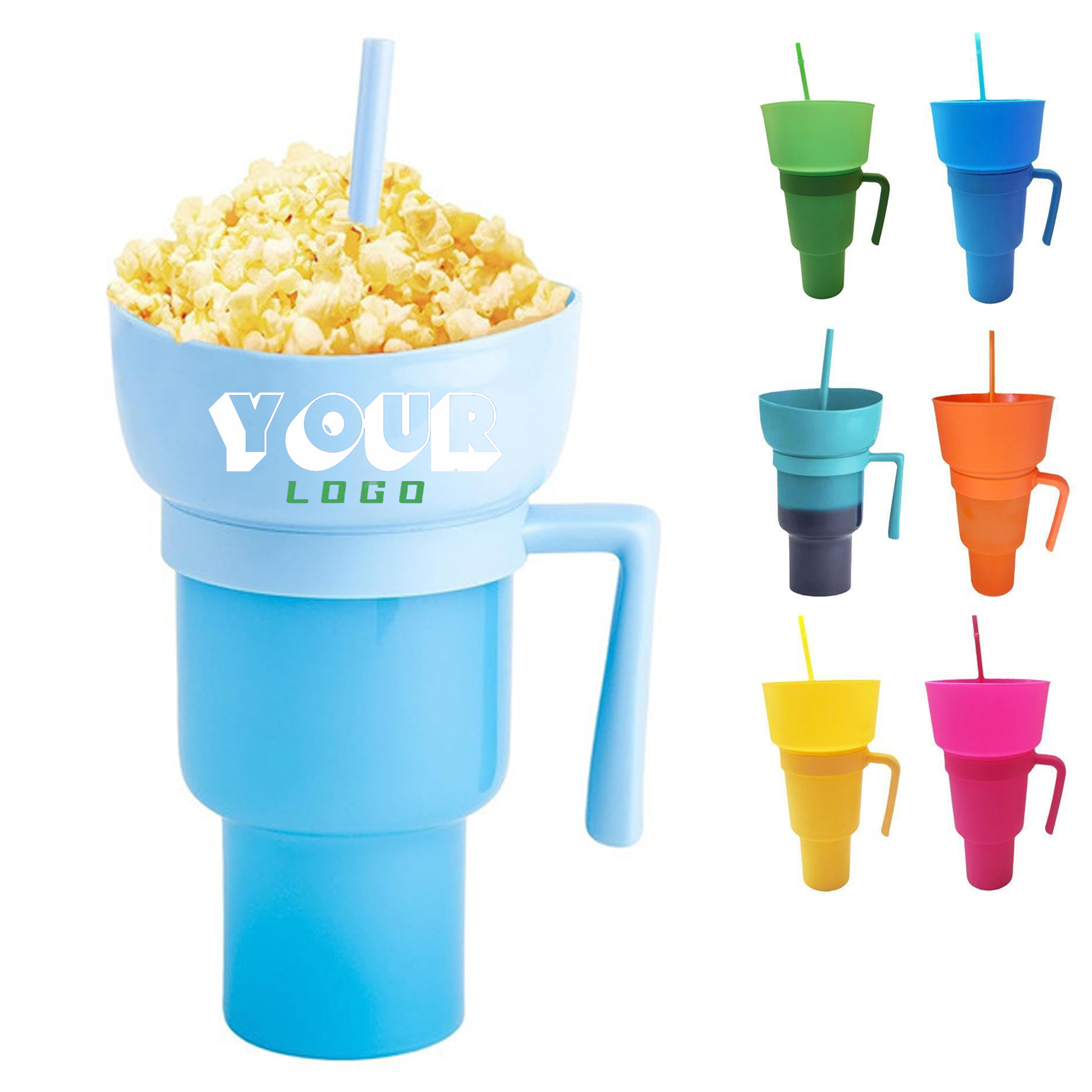 32 OZ Pop Corn Color Changing Silicone Stadium Cup 2