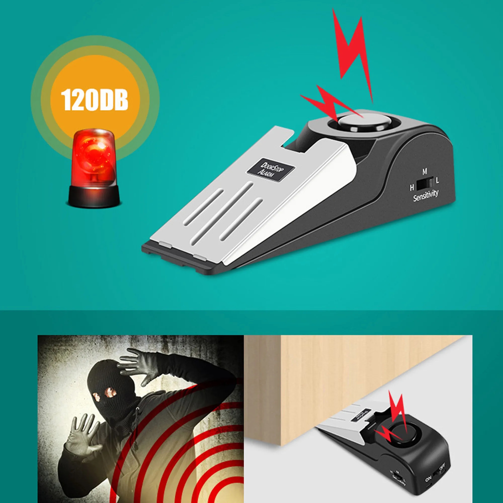 Battery-Free Home Door Anti-Collisionr Plug Alarm 2