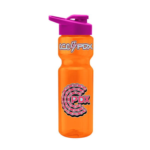 Blazer 28oz Transparent Bike Bottle w/Drink-thru Lid 897