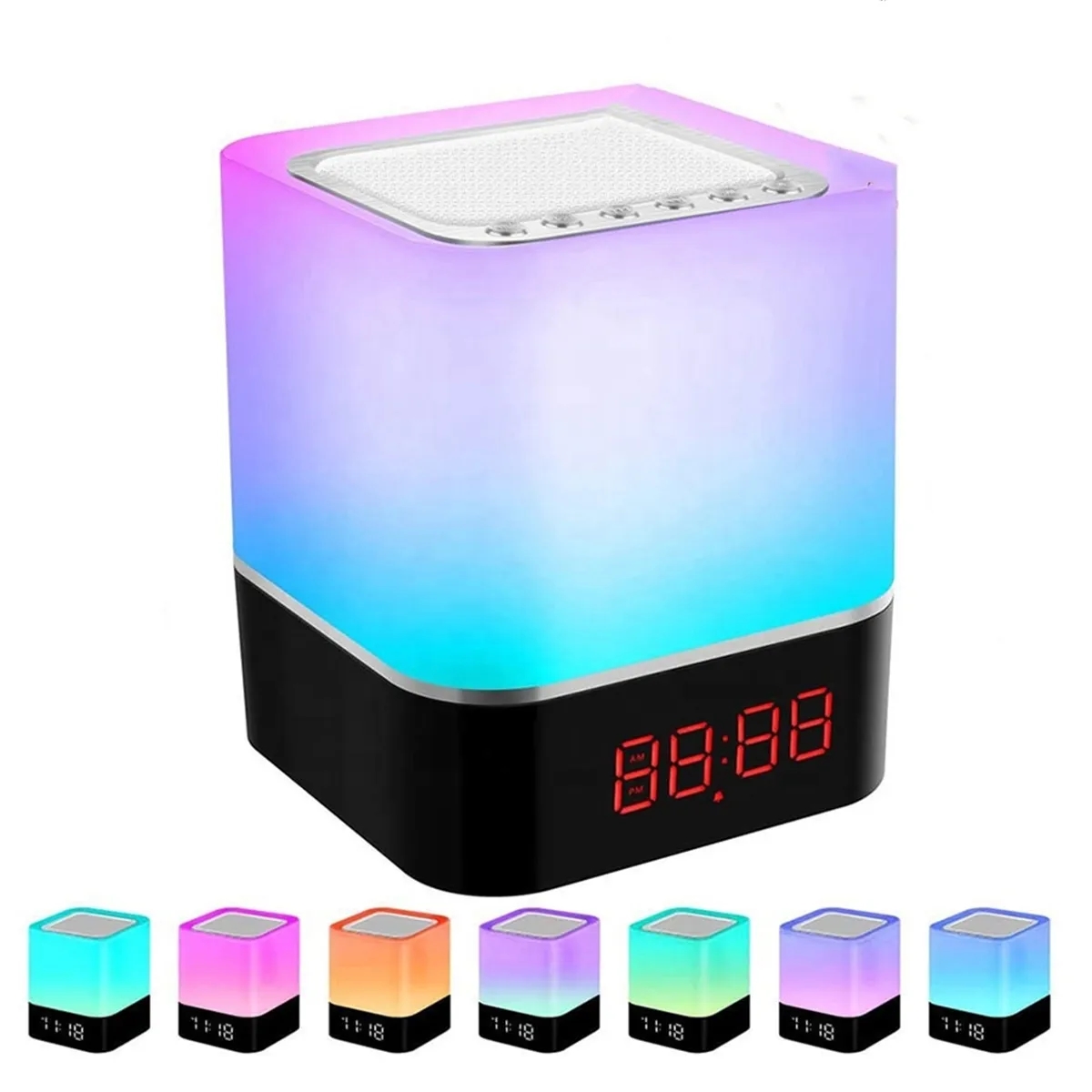 Alarm Clock Bluetooth Speaker Night Light 2