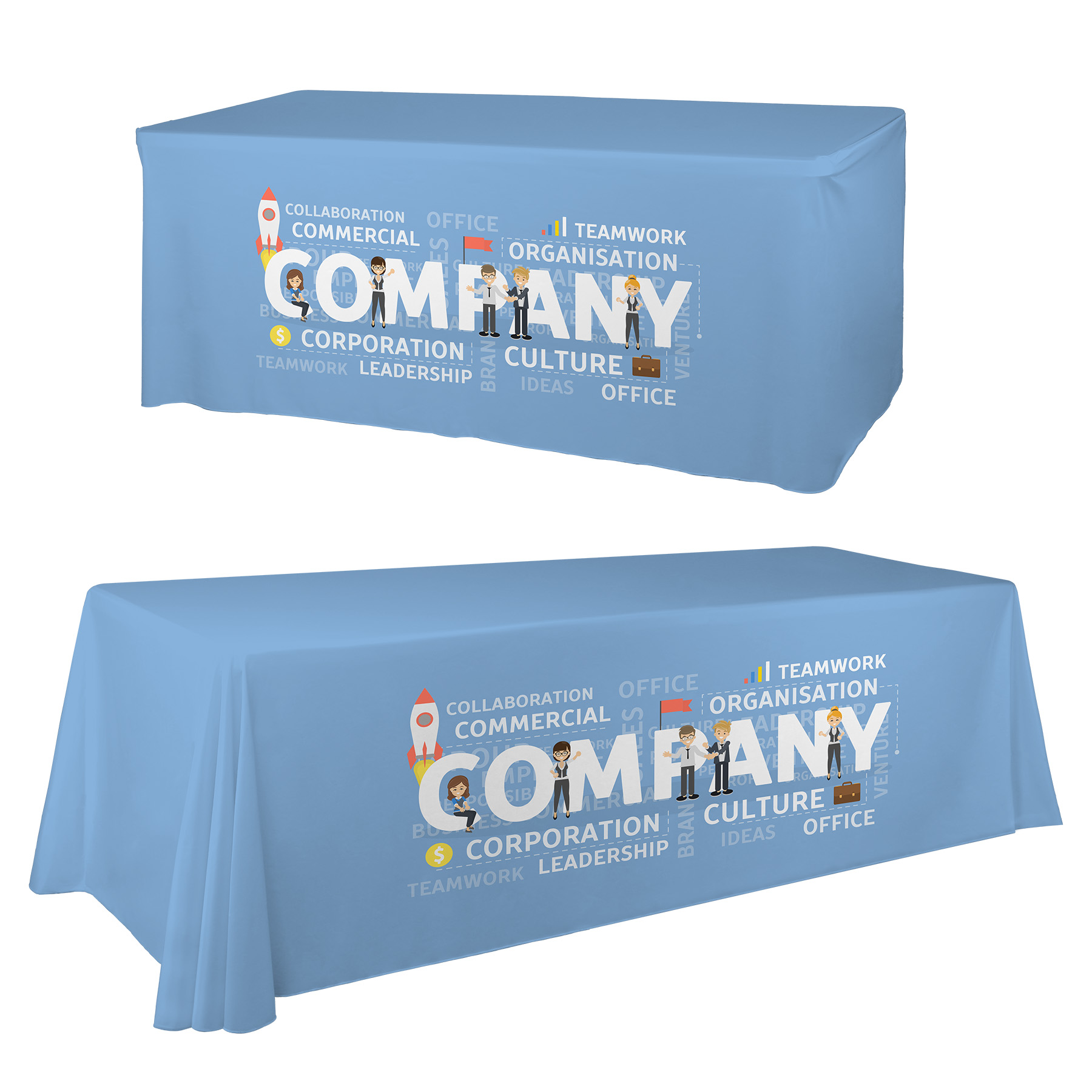 6'/8' Convertible Premium Table Throw (Full Color Dye Sublimation) 10