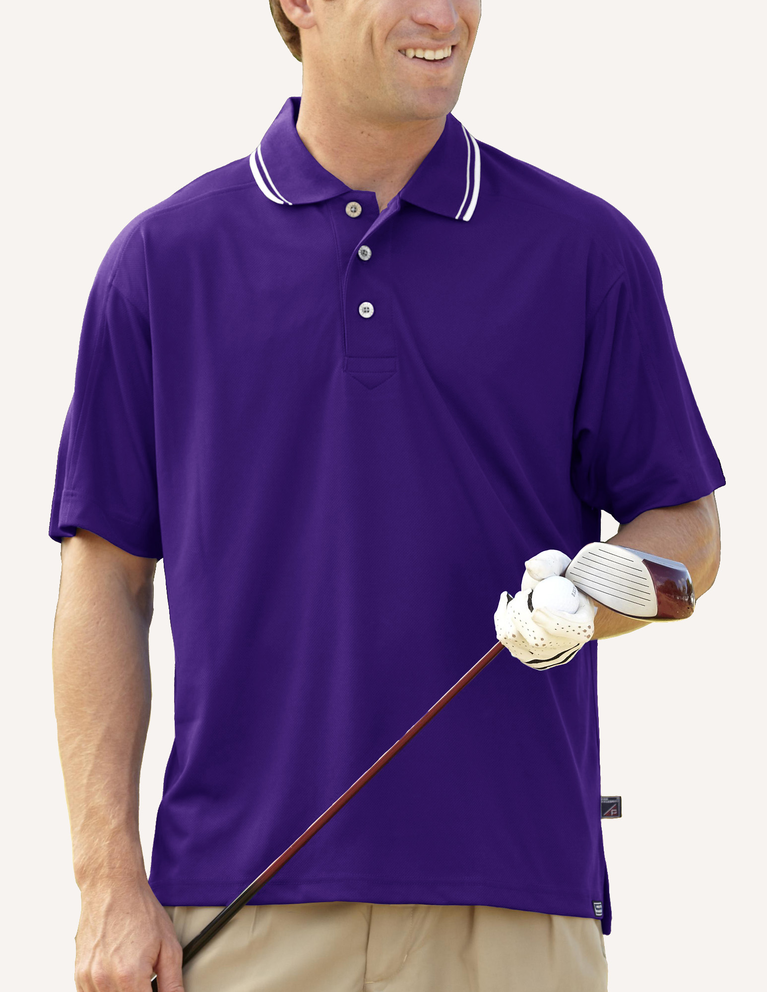 Men's Pacifica Birds Eye Solid Polo Shirt 3