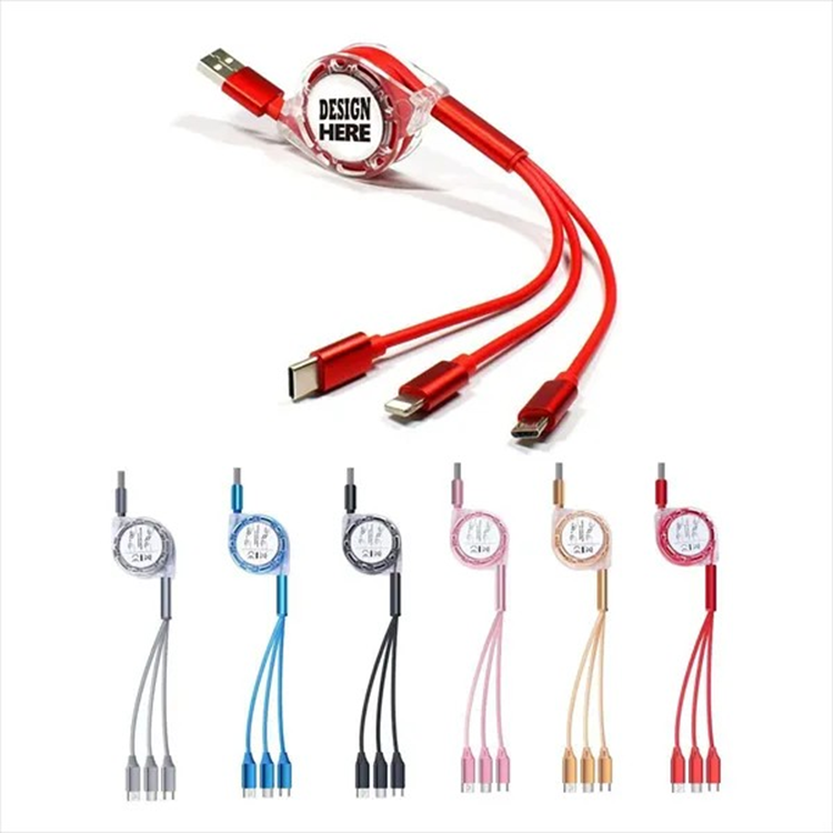 Multi 3 In 1 Retractable Fast Charging Cord 1