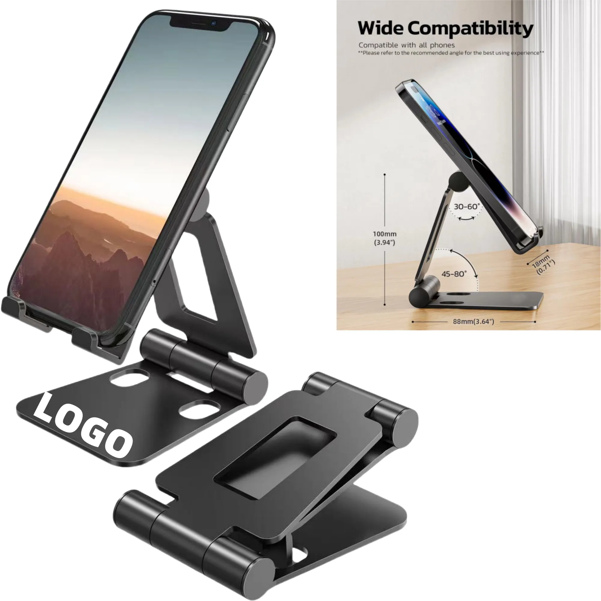Adjustable Foldable Desktop Cellphone Tablet Stand Holder 1
