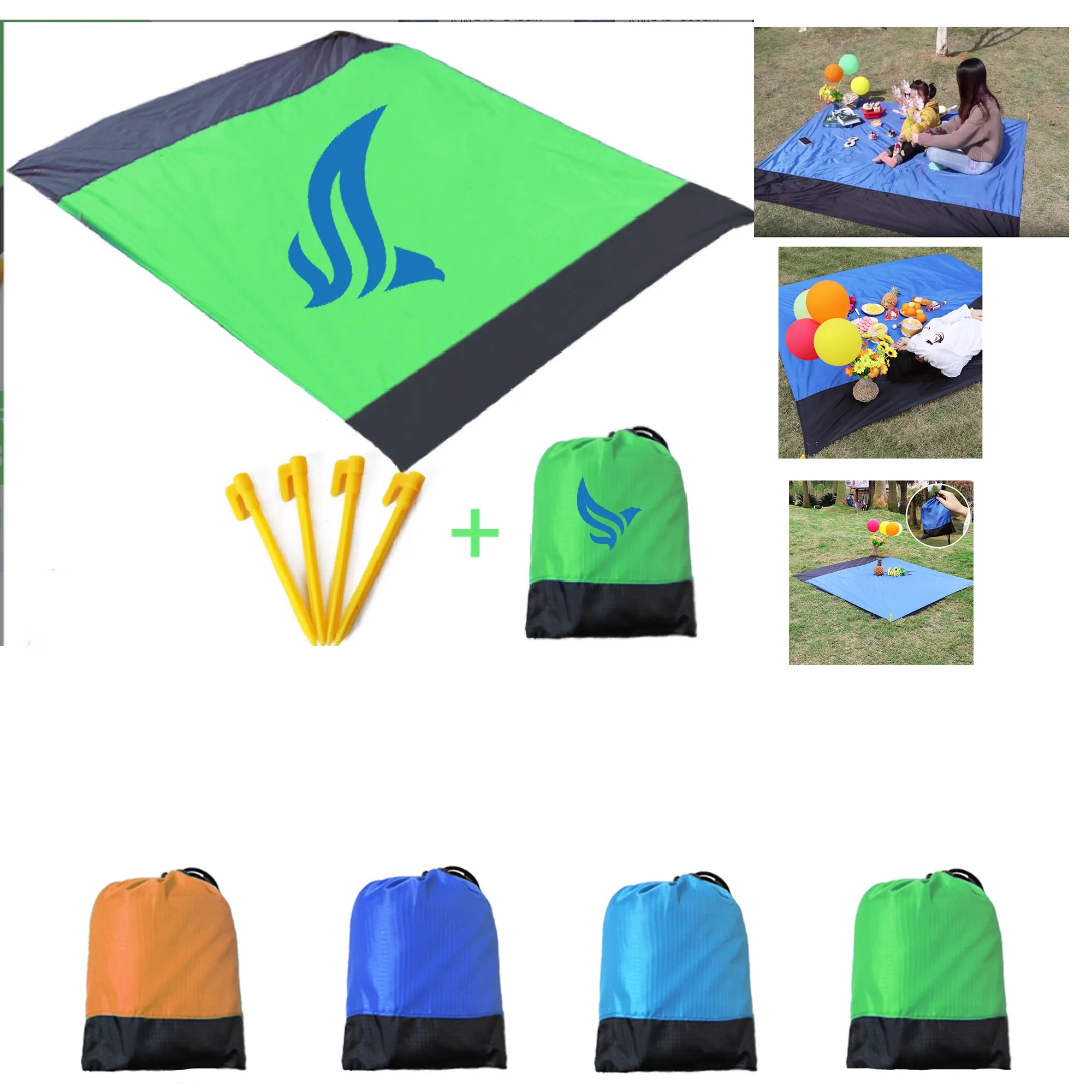 Portable Picnic Beach Mat with Storage Bag 6