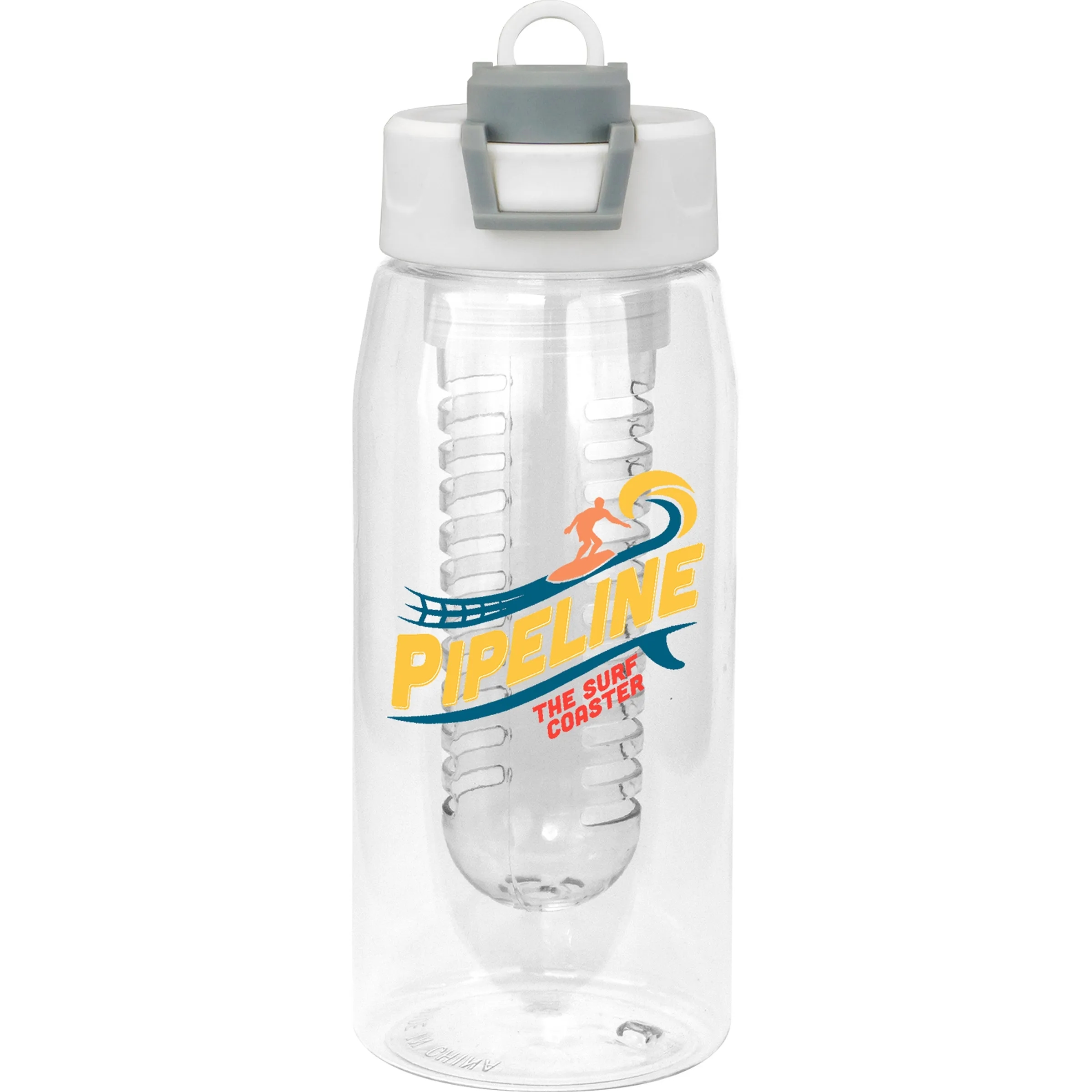 Two Tone Pop Up 25 oz. Recycled Bottle with Infuser 12