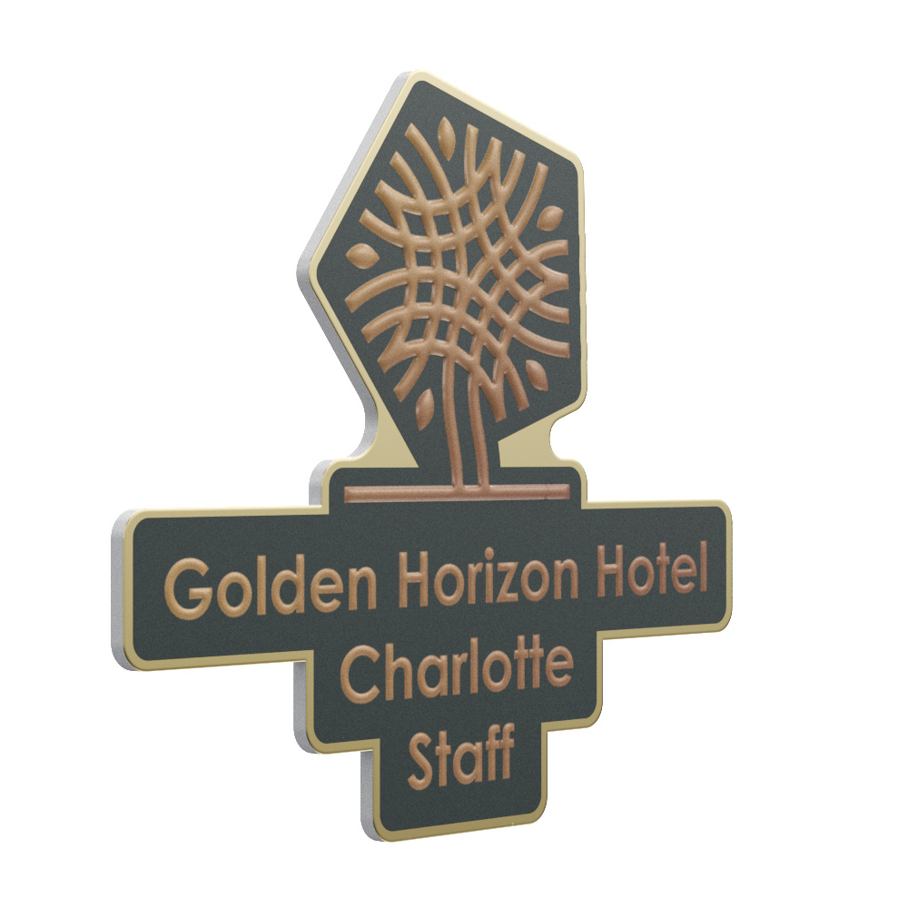 Texture Tone® Custom Shaped Name Badge (Standard) 6