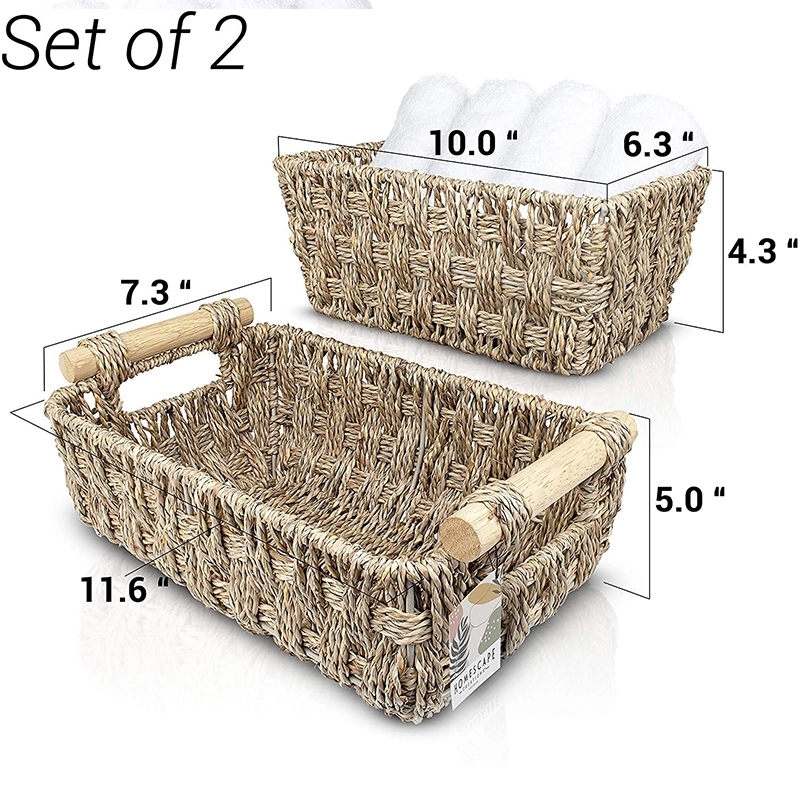 Storage Works Hand-Woven Small Wicker Baskets 3