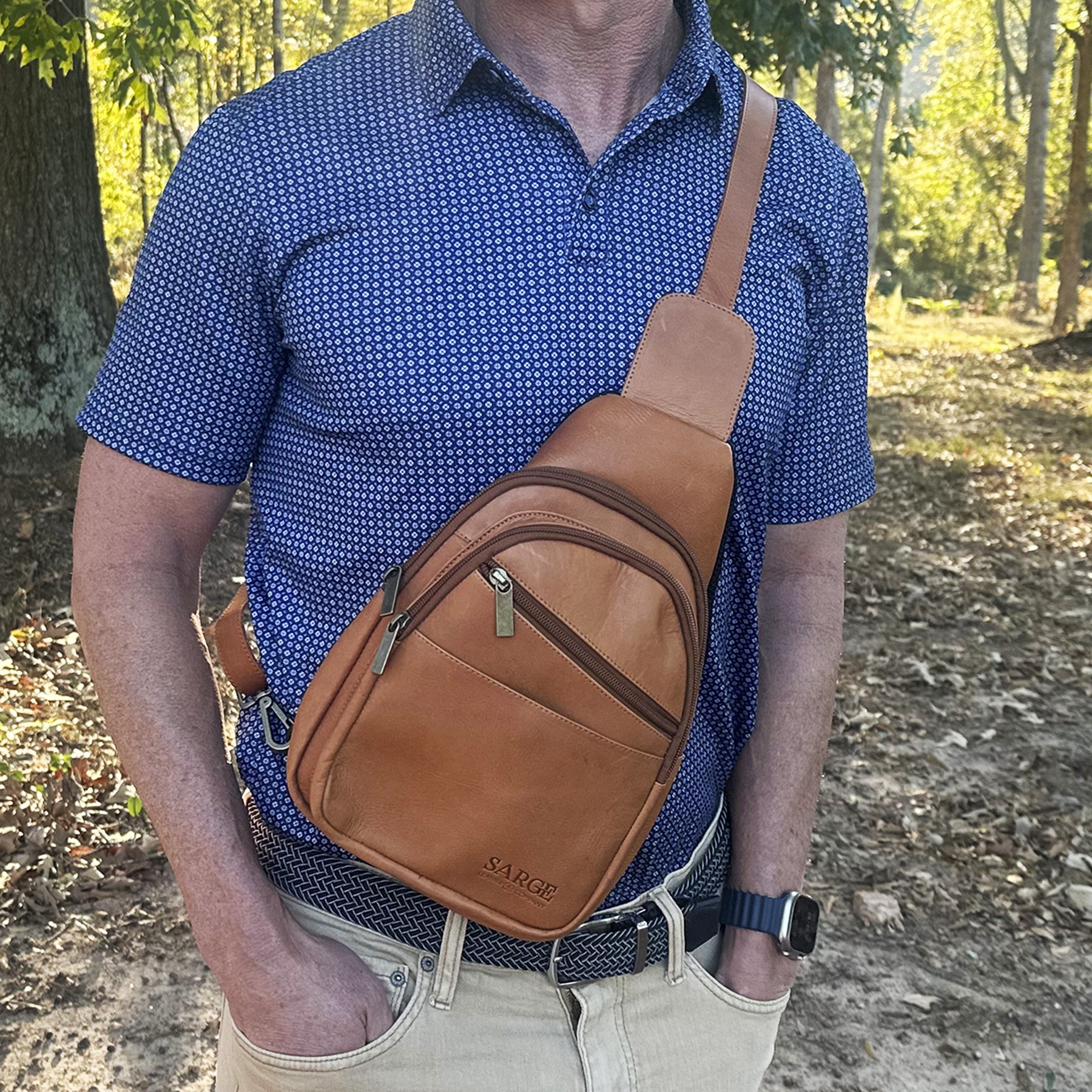 Dorian - Leather Crossbody Sling Bag 4