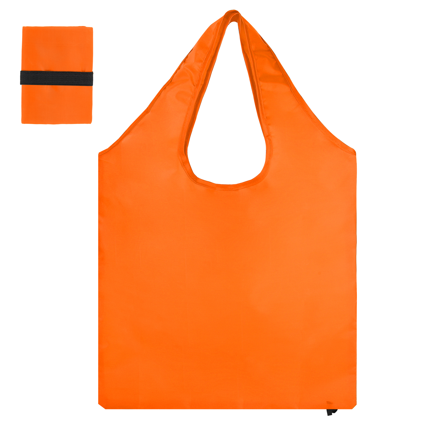 Reusable Folding Polyester Shopping Tote Bag With Elastic Strap 12
