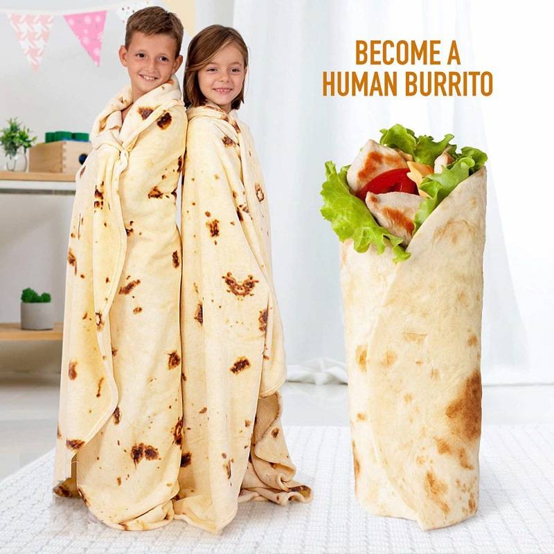 Round European and American Creative Tacos Blanket 1