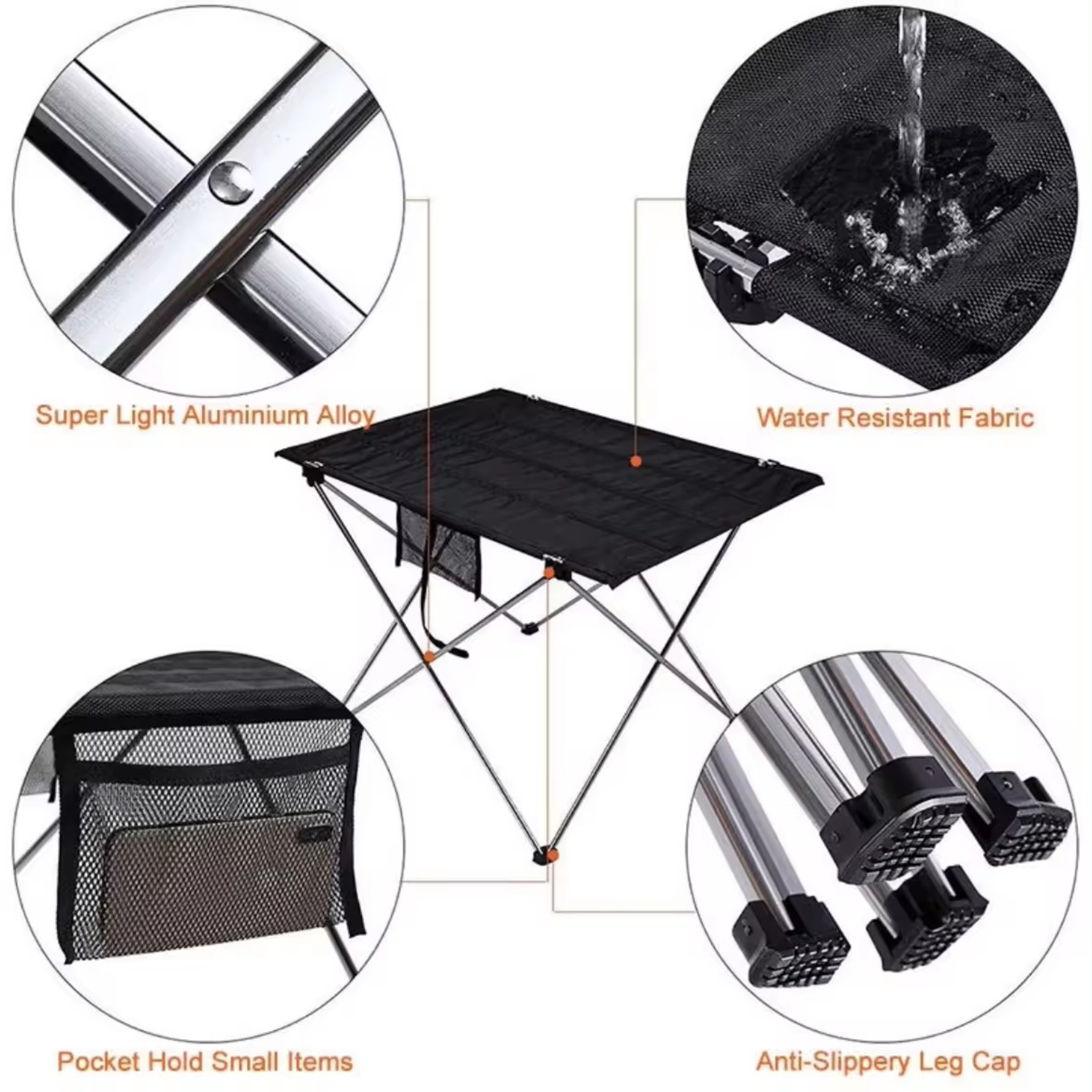 Outdoor Ultra Light Aluminum Alloy Portable Folding Table 4