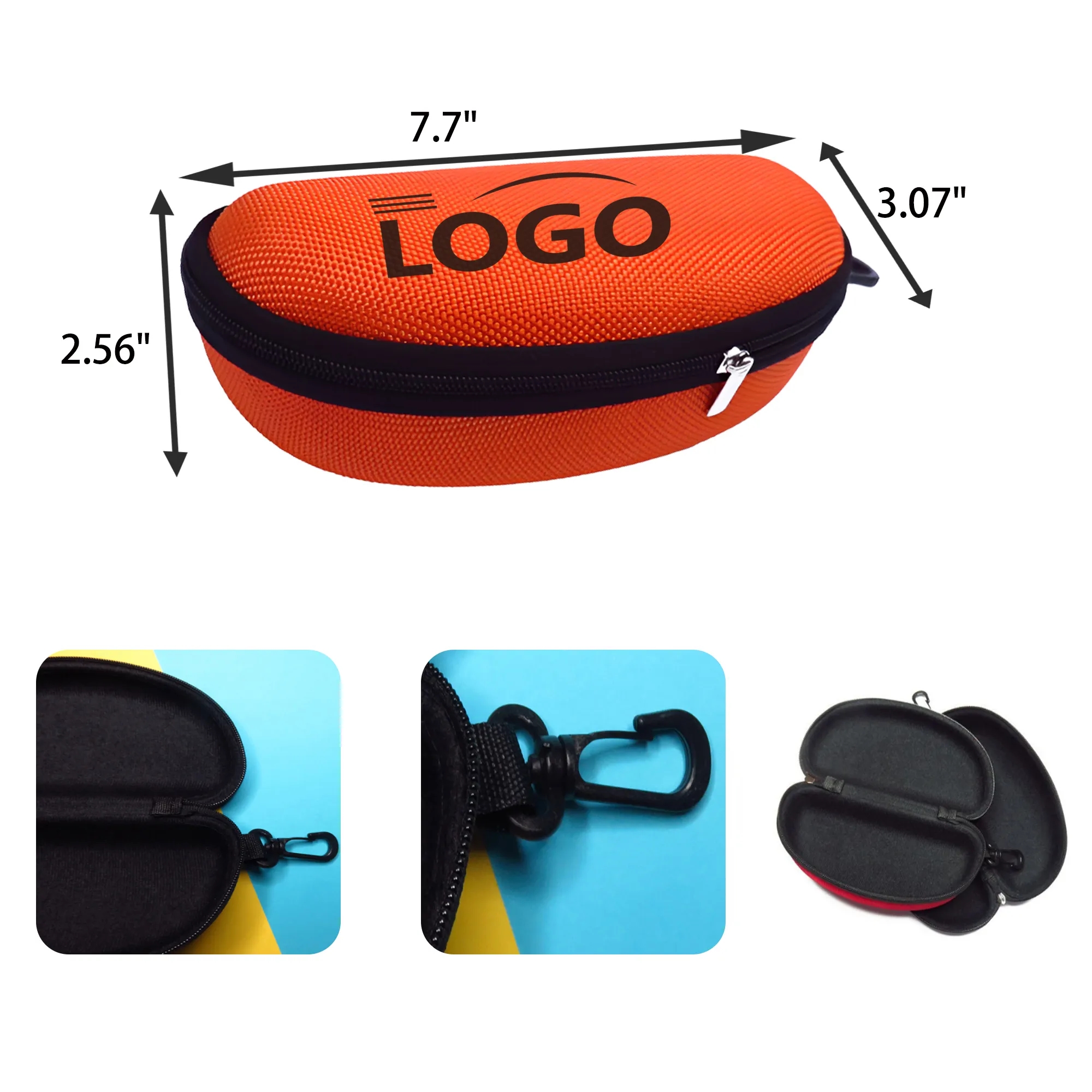 MOQ 50 PCS Zipper Eyeglasses Case