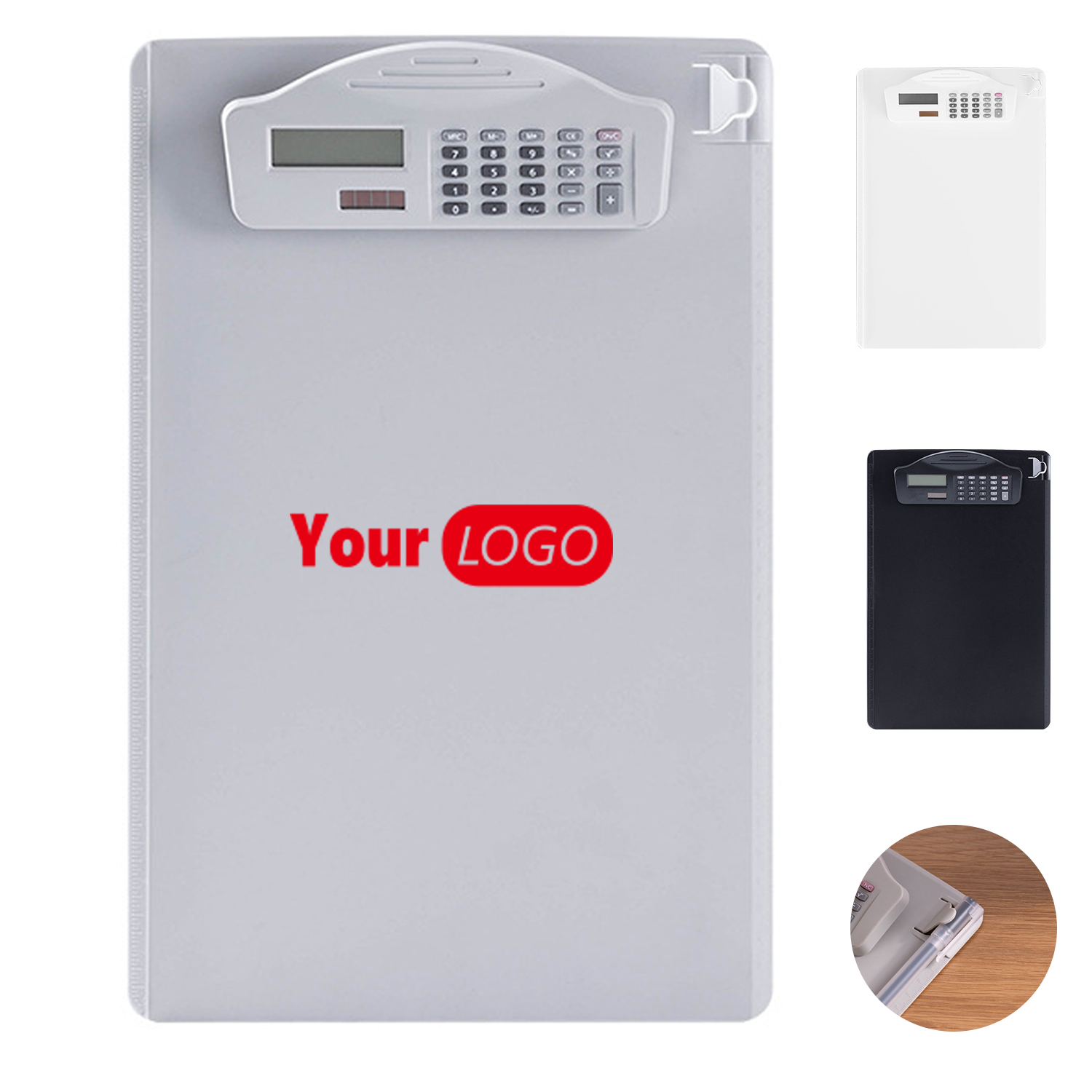 Clipboard with Calculator and Pen Holder 2